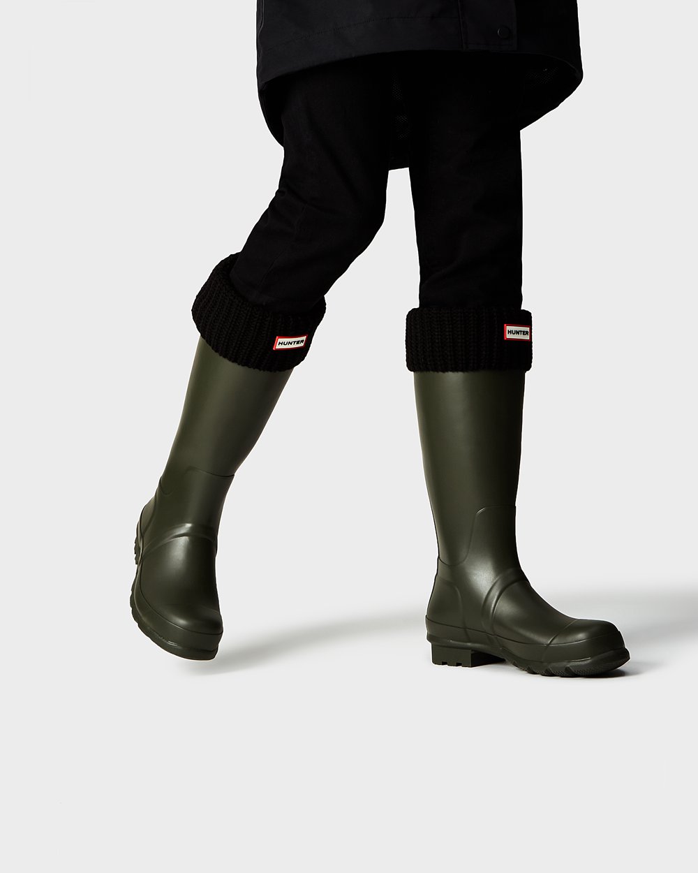 Men Hunter Original | Tall Rain Boots Dark Olive | NZ-13764-JRHT